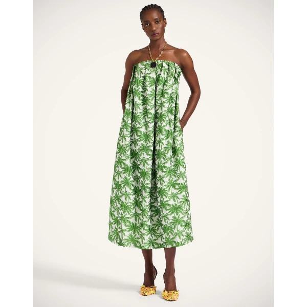 La Double J Filter Dress in Tropicana White, view 4