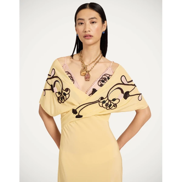 La Double J Foyer Dress in Solid Yellow, view 5