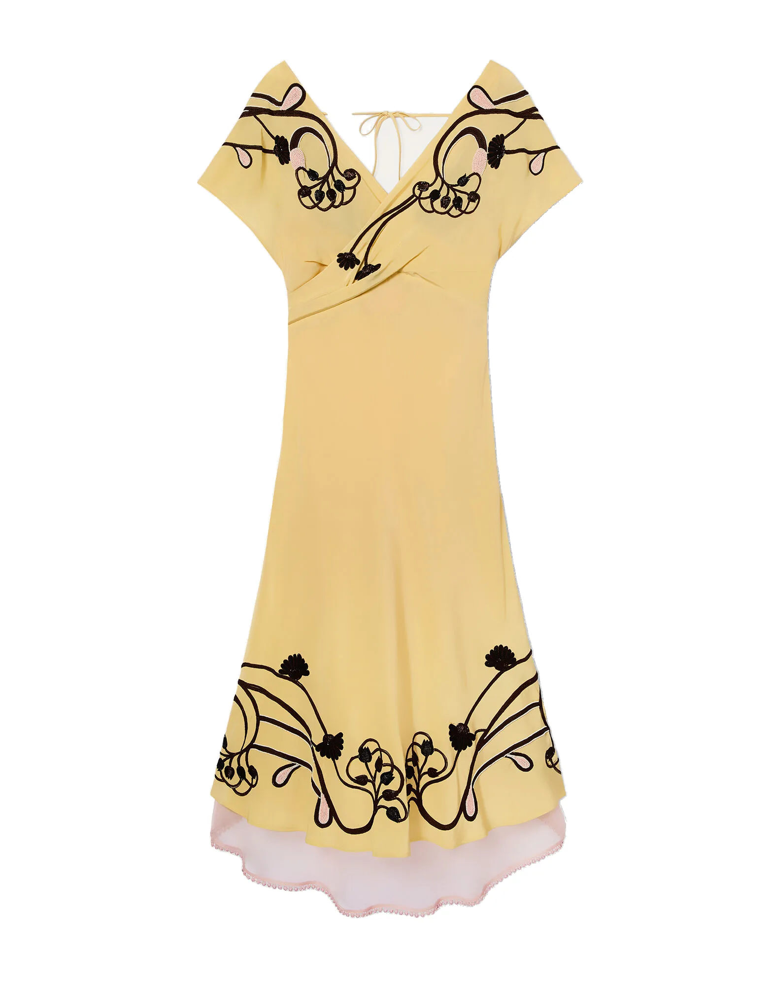 La DoubleJ Foyer Dress in Solid Yellow - Dresses - Milanese Maximalist Fashion at Luxury Shoes La Double J Foyer Dress in Solid Yellow