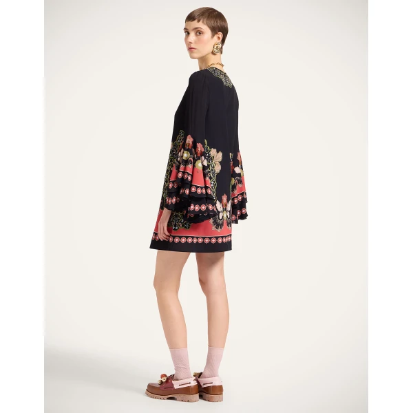 La Double J Friday Dress in Cornucopia Placée Black, view 3