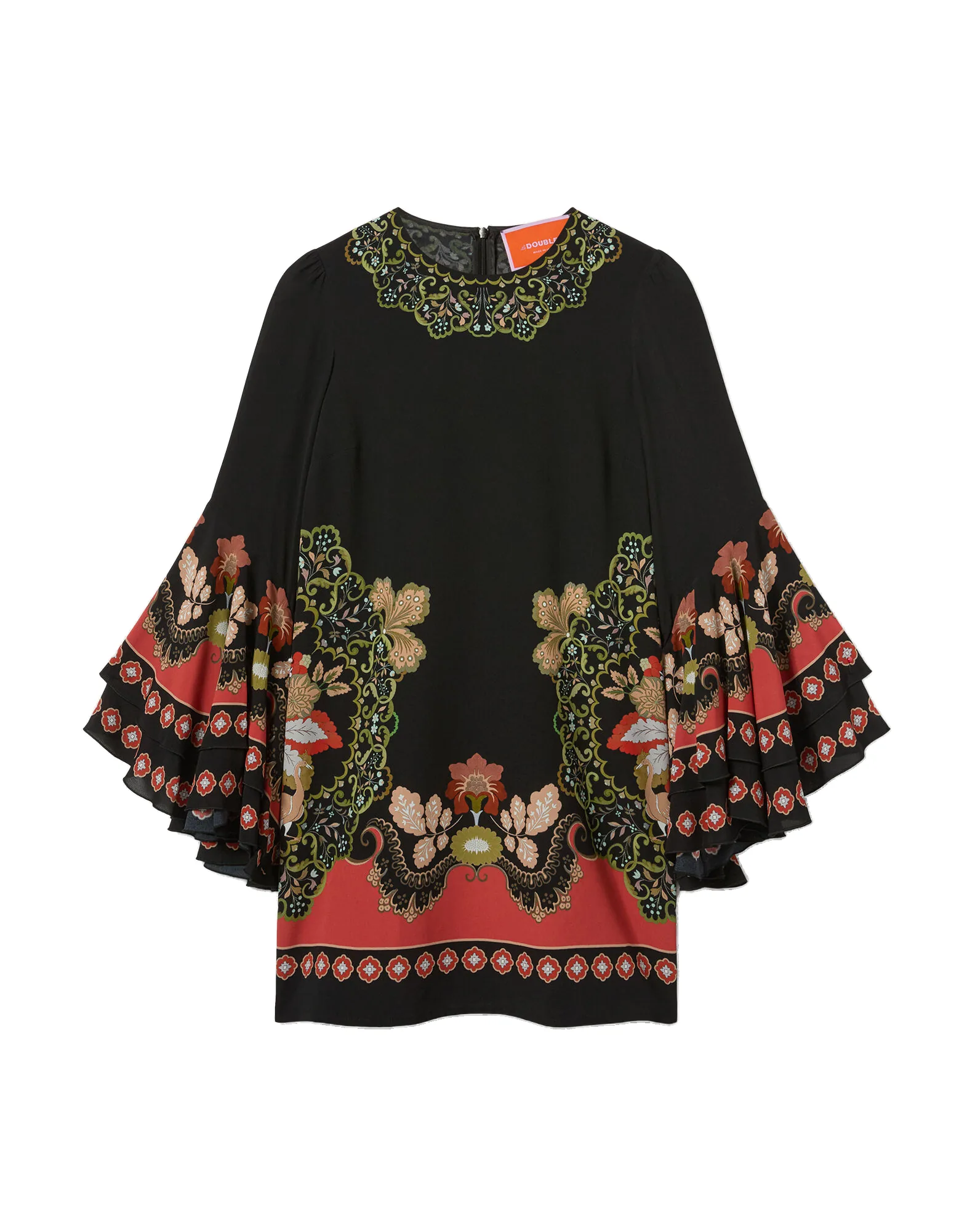 La DoubleJ Friday Dress in Cornucopia Placée Black - Dresses - Milanese Maximalist Fashion at Luxury Shoes La Double J Friday Dress in Cornucopia Placée Black