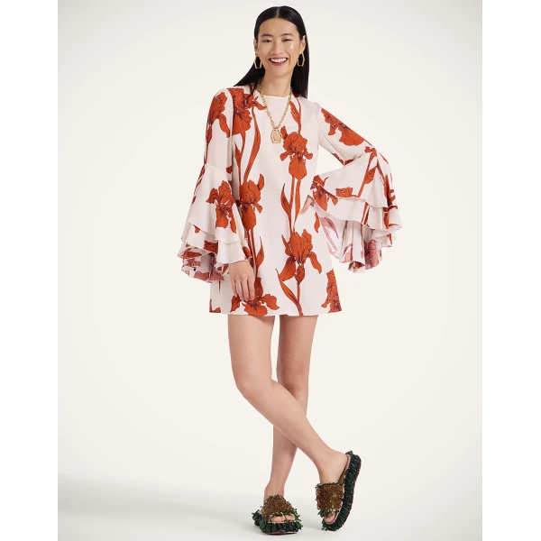 La Double J Friday Dress in Iris Dark Orange, view 2