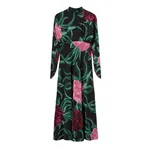 La Double J Gilda Dress in Peony Black