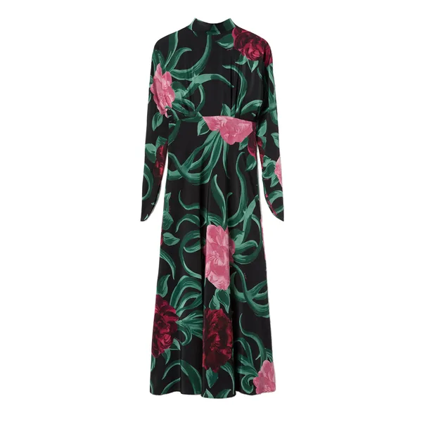 La Double J Gilda Dress in Peony Black
