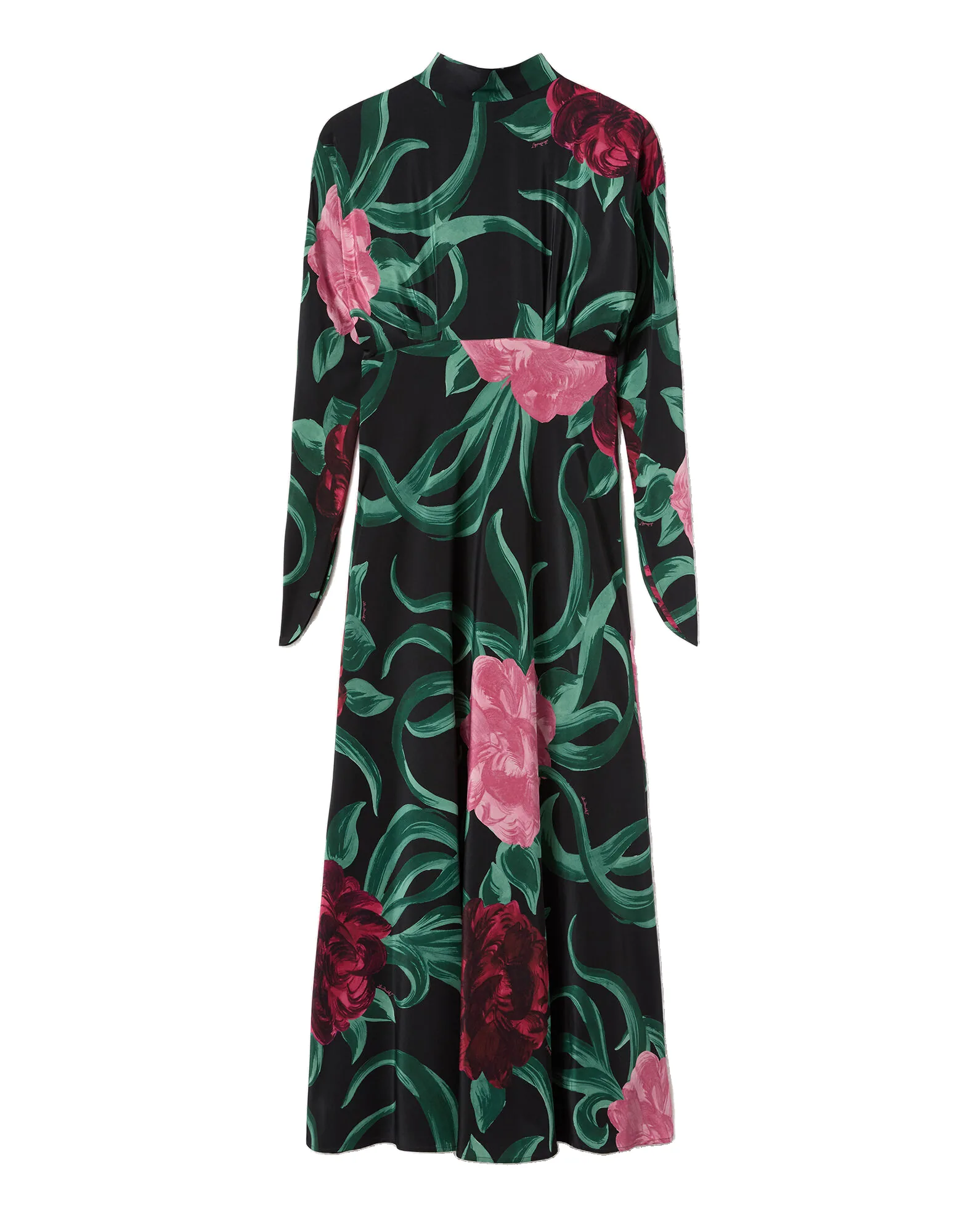 La DoubleJ Gilda Dress in Peony Black - Dresses - Milanese Maximalist Fashion at Luxury Shoes La Double J Gilda Dress in Peony Black
