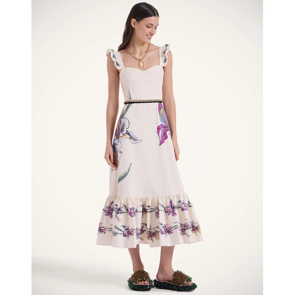 La Double J Gingerbread Dress in Iris Placée Ivory, view 2