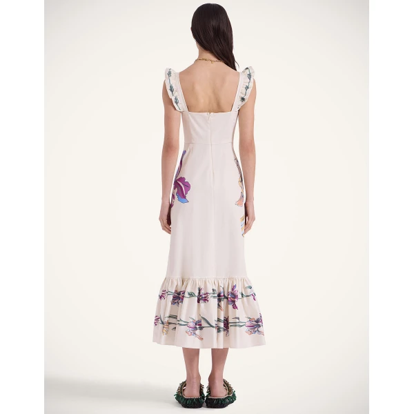 La Double J Gingerbread Dress in Iris Placée Ivory, view 3