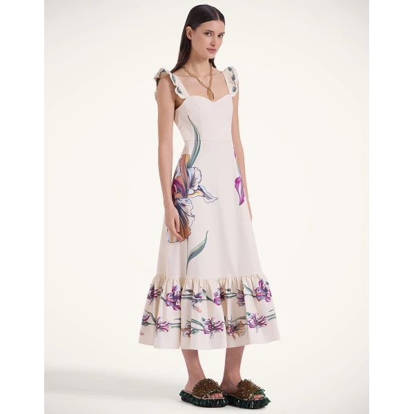 La Double J Gingerbread Dress in Iris Placée Ivory, view 4