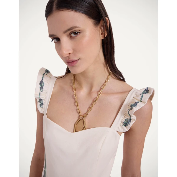 La Double J Gingerbread Dress in Iris Placée Ivory, view 5