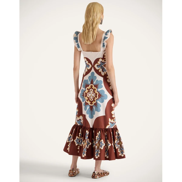 La Double J Gingerbread Dress in Palazzo Placée Chocolate, view 3