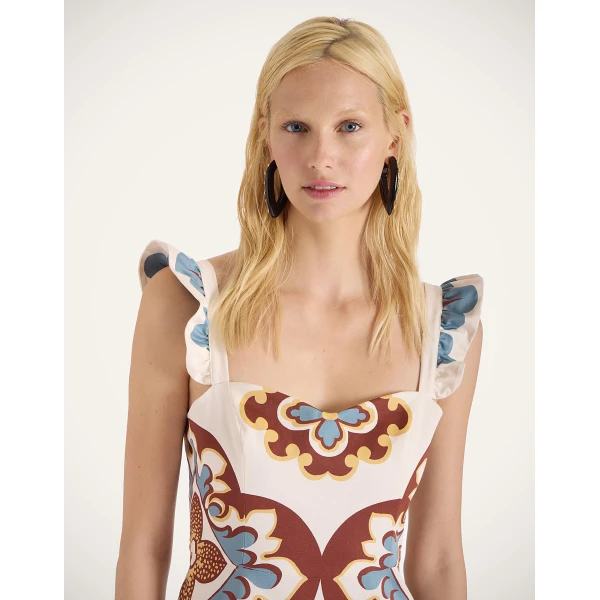 La Double J Gingerbread Dress in Palazzo Placée Chocolate, view 5
