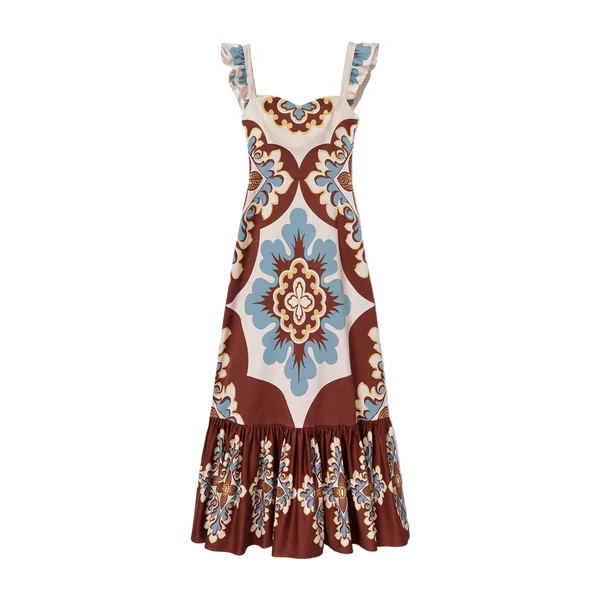 La Double J Gingerbread Dress in Palazzo Placée Chocolate