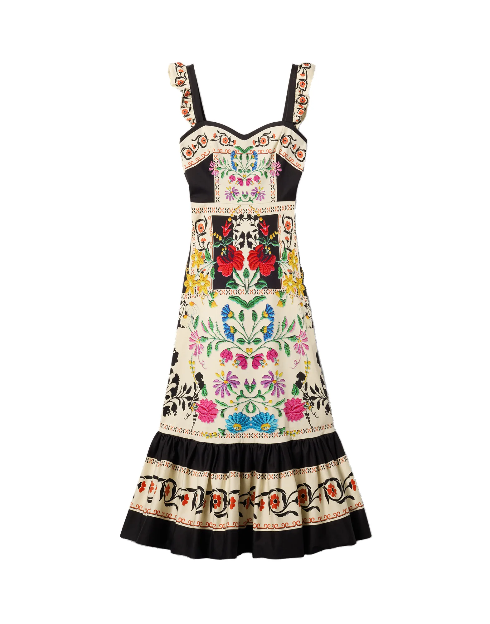 La DoubleJ Gingerbread Dress in Plaza Placée Ivory - Dresses - Milanese Maximalist Fashion at Luxury Shoes La Double J Gingerbread Dress in Plaza Placée Ivory