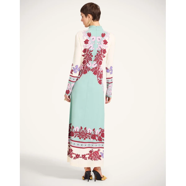 La Double J Halle Dress in Regalia Placée Menta, view 3