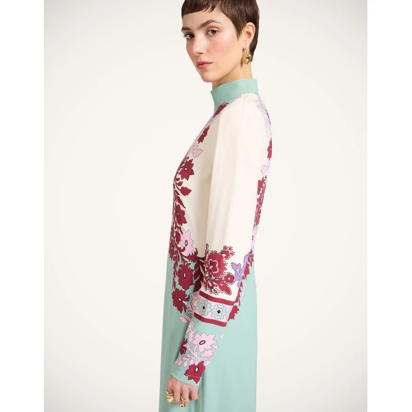 La Double J Halle Dress in Regalia Placée Menta, view 5