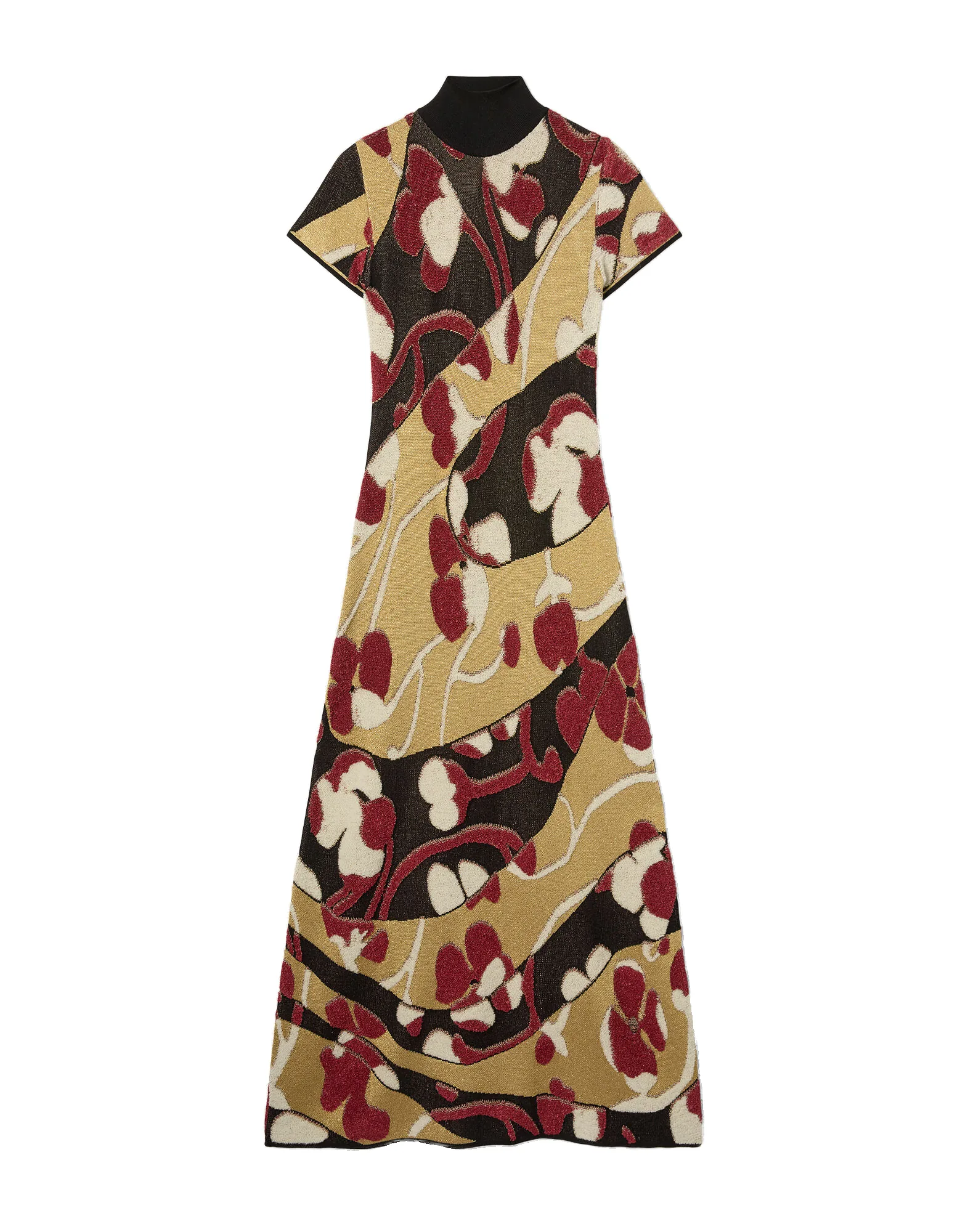 La DoubleJ Herald Long Dress in Multicolor Gold - Dresses - Milanese Maximalist Fashion at Luxury Shoes La Double J Herald Long Dress in Multicolor Gold