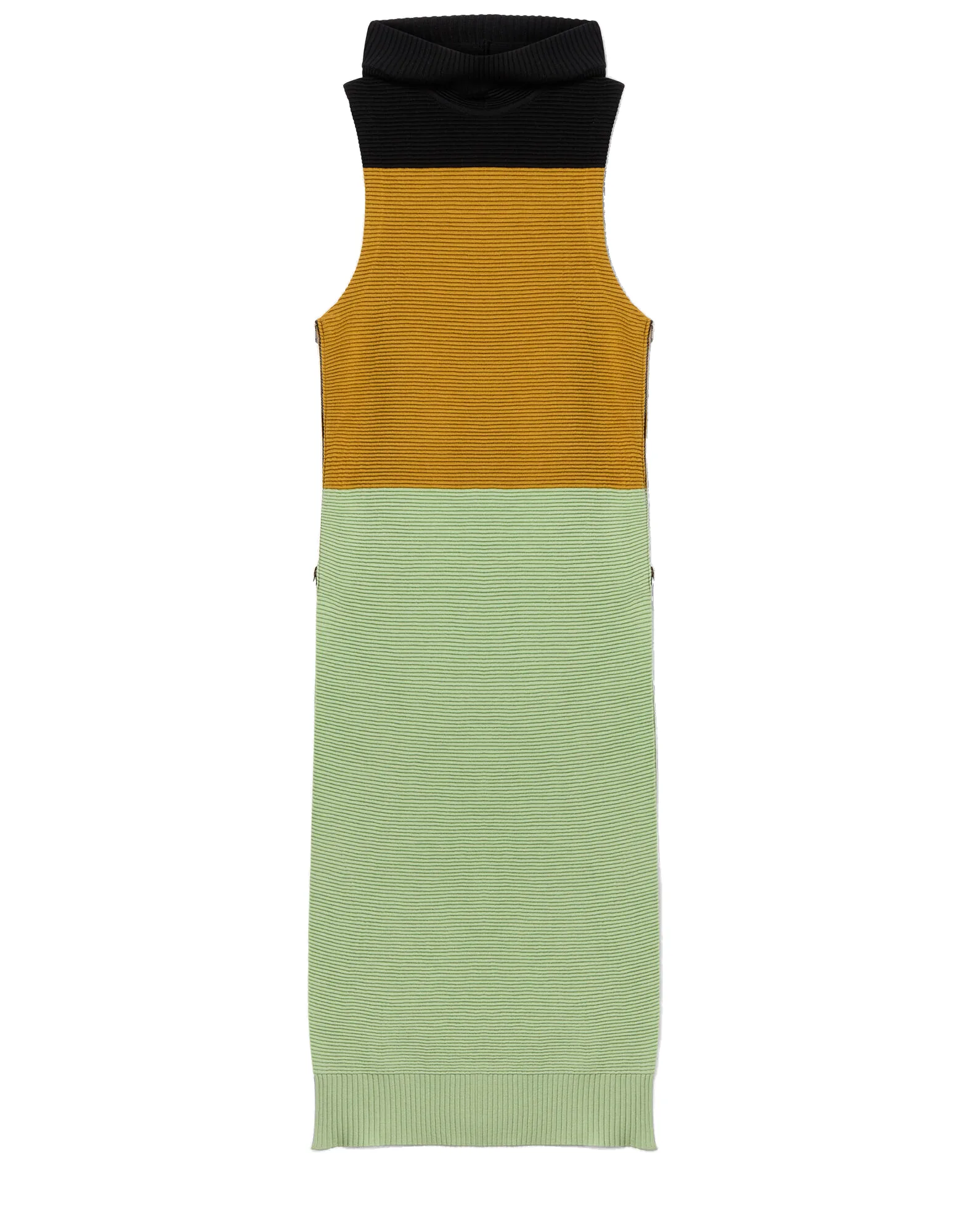 La DoubleJ Hoody Dress in Color Block Black La Double J Hoody Dress in Color Block Black, Yellow & Green