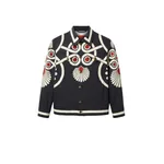La DoubleJ JJ Jean Jacket in Medallion Placée Black - Jackets - Milanese Maximalist Fashion at Luxury Shoes La Double J JJ Jean Jacket in Medallion Placée Black