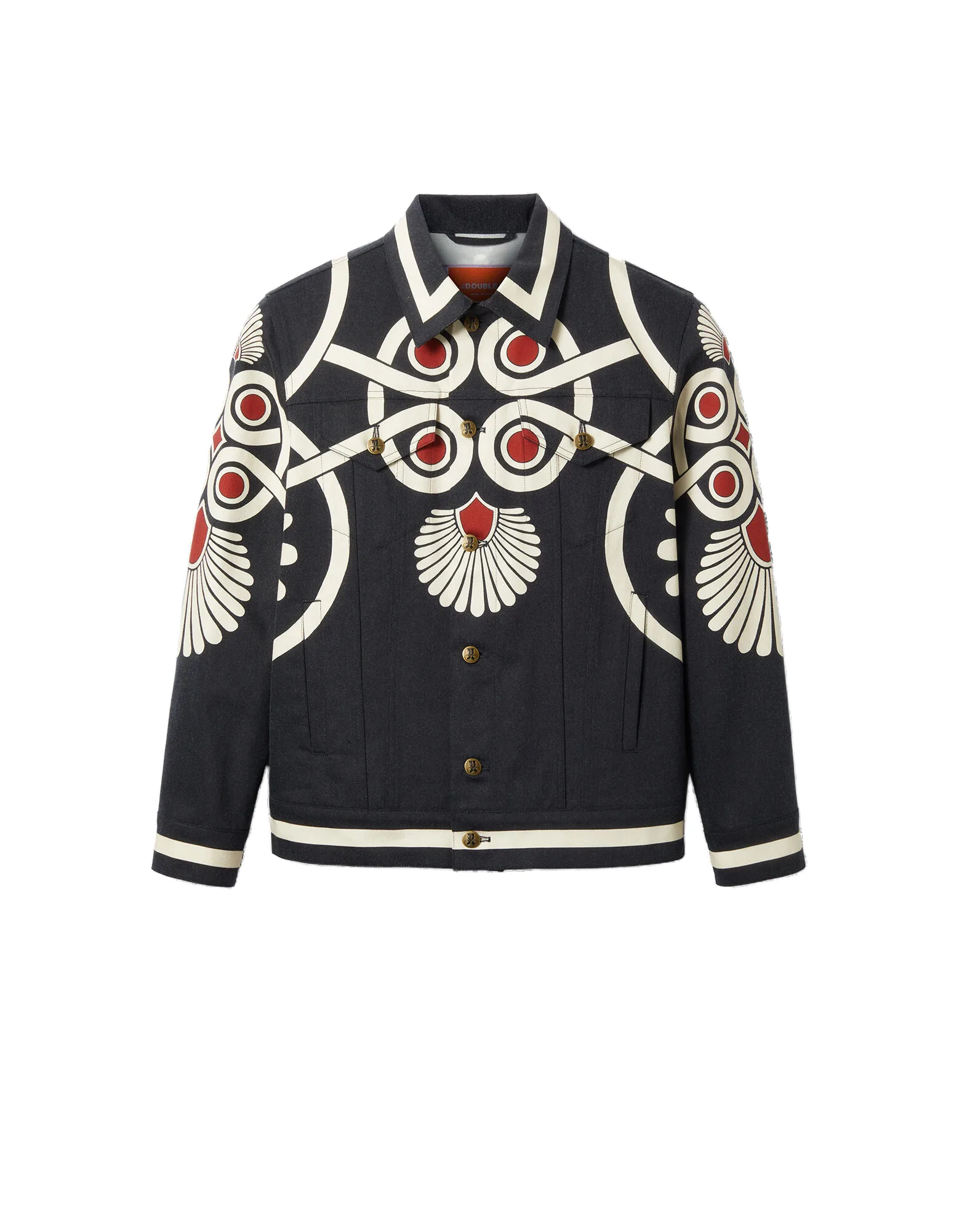 La DoubleJ JJ Jean Jacket in Medallion Placée Black - Jackets - Milanese Maximalist Fashion at Luxury Shoes La Double J JJ Jean Jacket in Medallion Placée Black