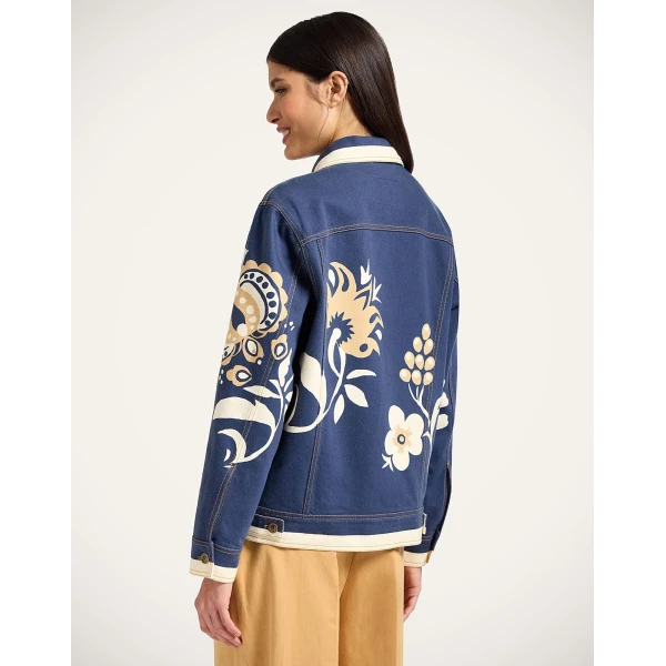 La Double J JJ Jean Jacket in Selva Placée Blue, view 3