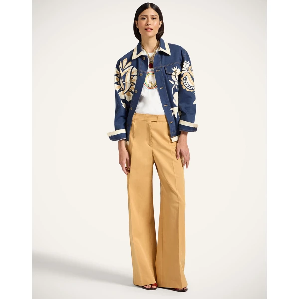 La Double J JJ Jean Jacket in Selva Placée Blue, view 4