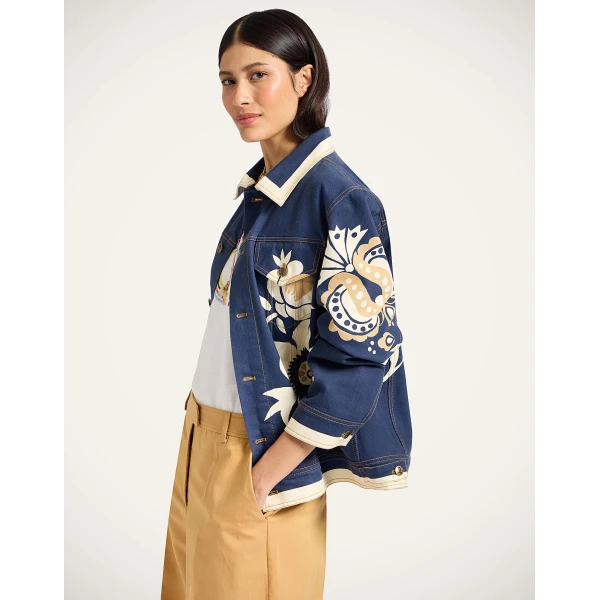 La Double J JJ Jean Jacket in Selva Placée Blue, view 5