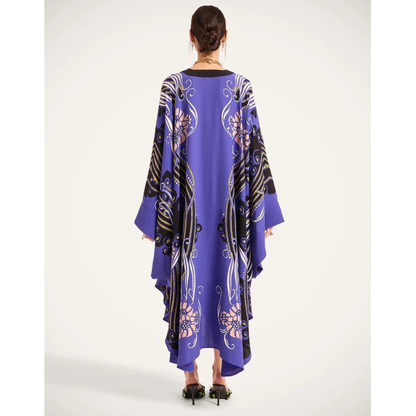 La Double J Karis Kaftan in Atlantis Placée Purple, view 3