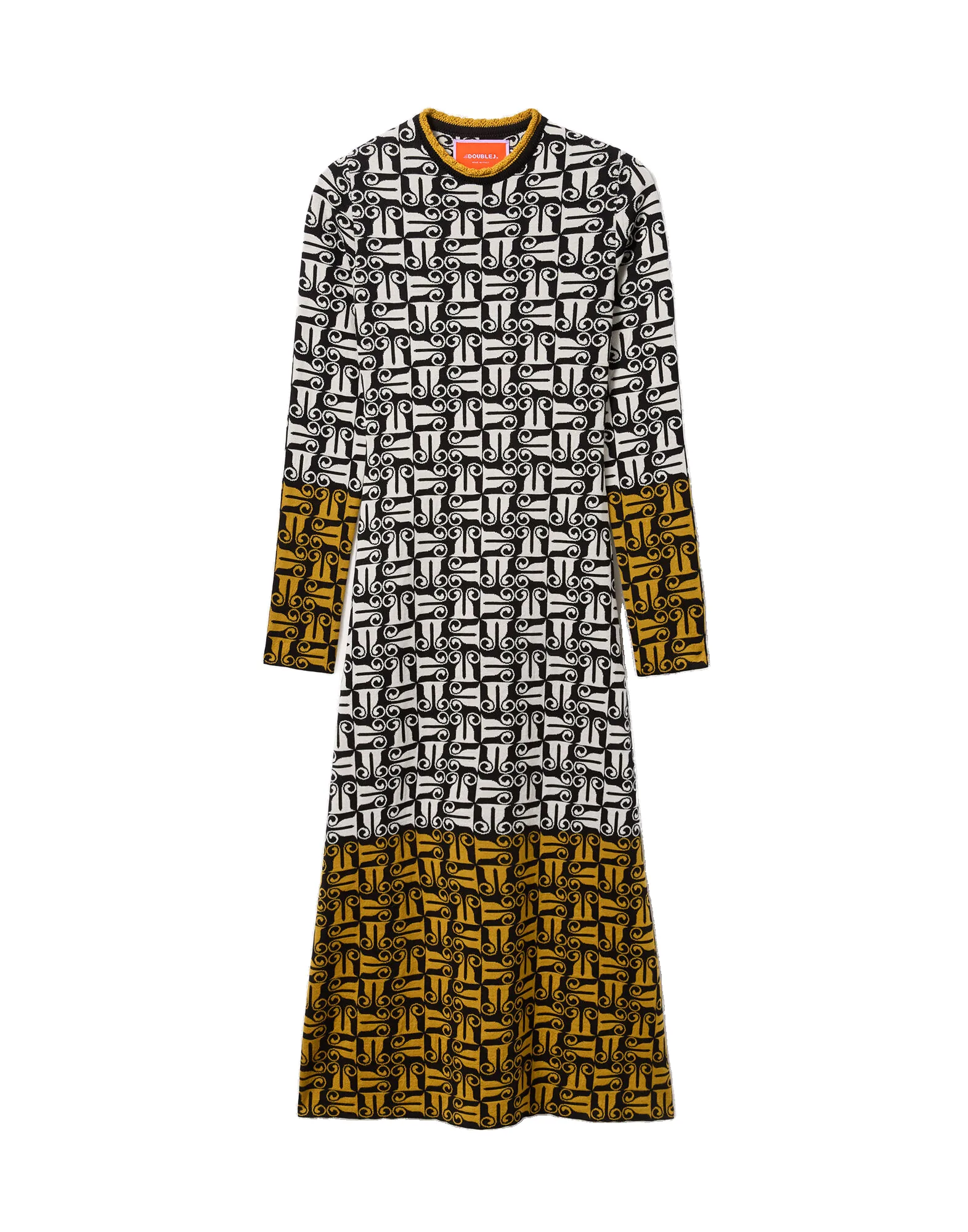 La DoubleJ Knit Swing Dress in Black & White - Dresses - Milanese Maximalist Fashion at Luxury Shoes La Double J Knit Swing Dress in Black & White