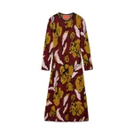 La Double J Knit Swing Dress in Multicolor Burgundy