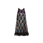 La Double J La Fenice Mini Dress in Spritz Blue Petrol