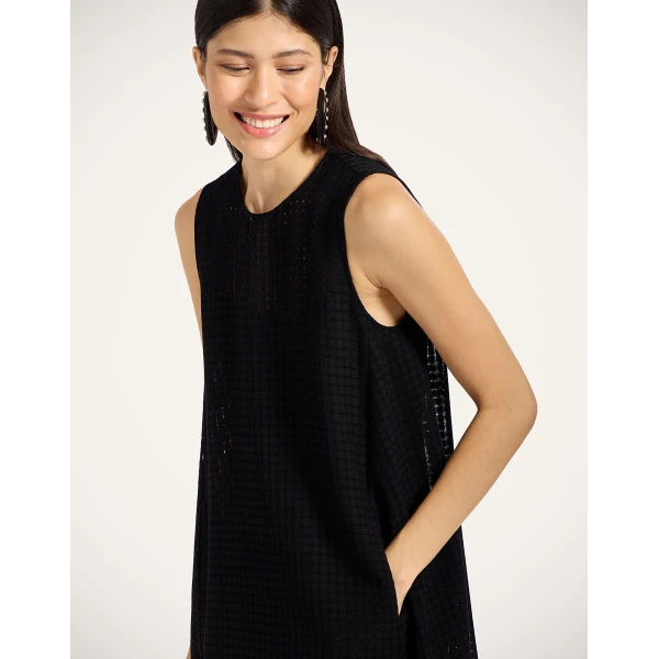 La Double J La Scala High Dress in Solid Black, view 5