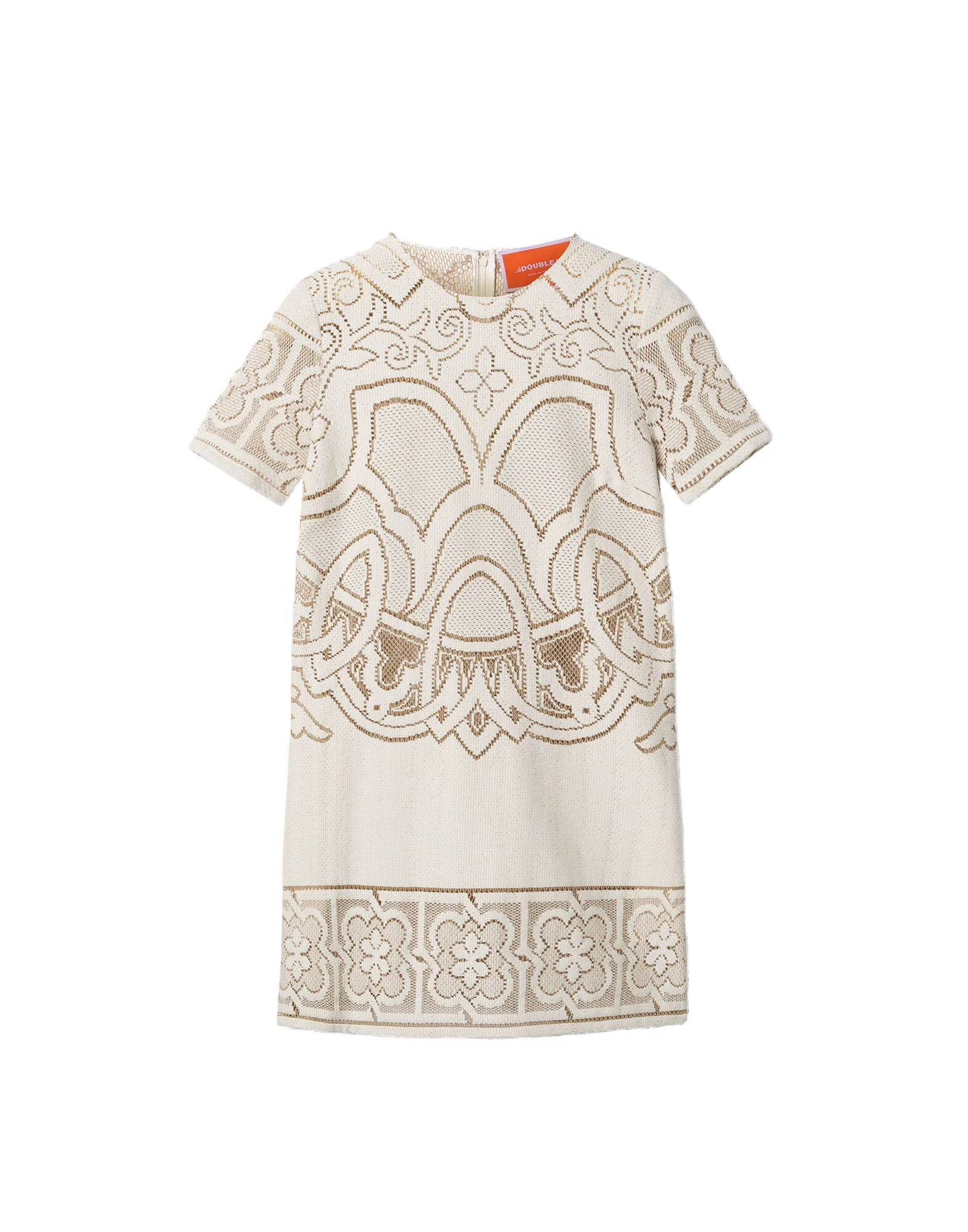 La DoubleJ Lacey Mini Swing Dress in Solid White Smoke - Dresses - Milanese Maximalist Fashion at Luxury Shoes La Double J Lacey Mini Swing Dress in Solid White Smoke