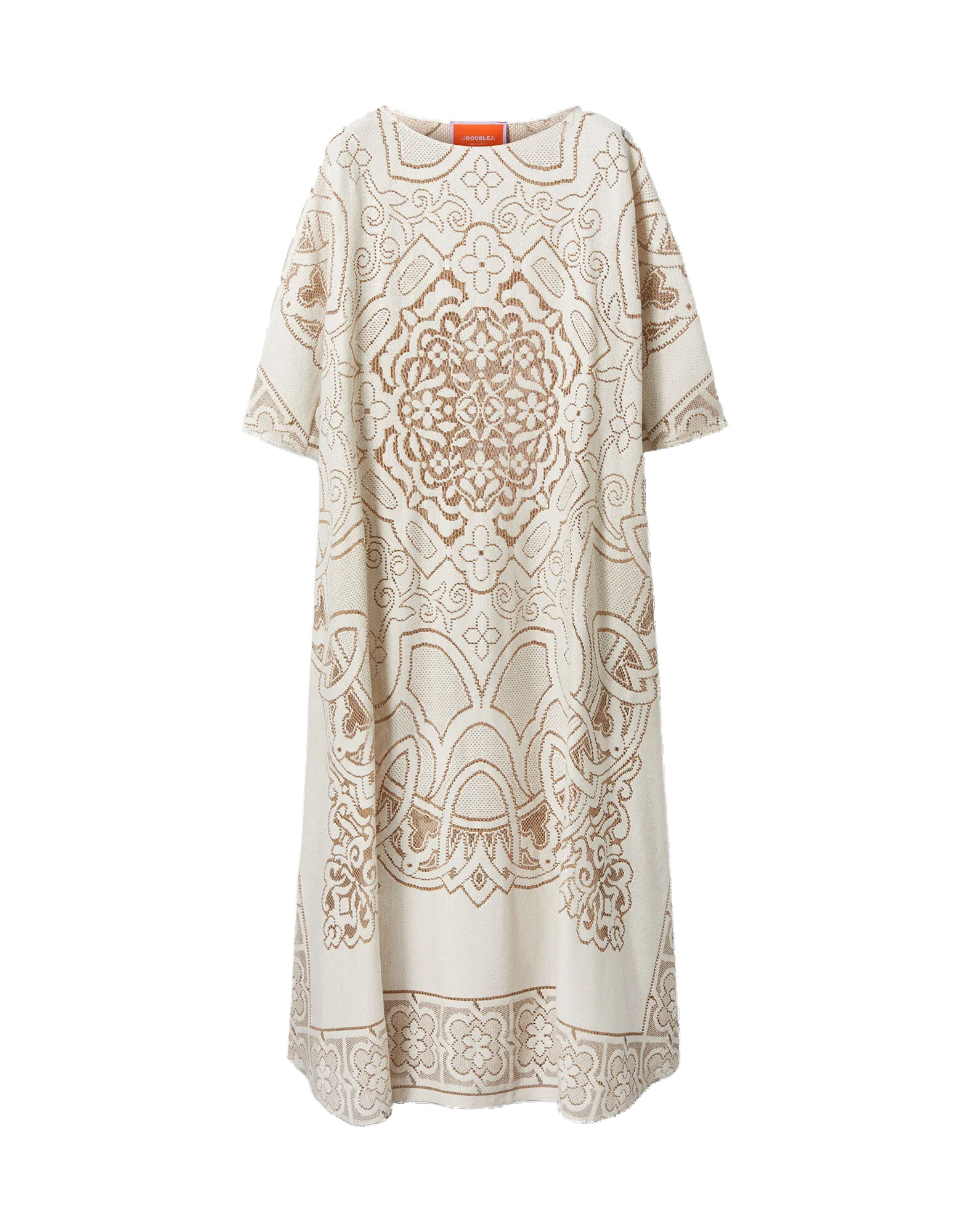 La DoubleJ Lacey Muumuu Dress in Solid White Smoke - Dresses - Milanese Maximalist Fashion at Luxury Shoes La Double J Lacey Muumuu Dress in Solid White Smoke