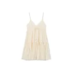 La DoubleJ Lacey Nymph Mini Dress in Solid Ivory - Dresses - Milanese Maximalist Fashion at Luxury Shoes La Double J Lacey Nymph Mini Dress in Solid Ivory