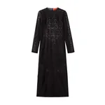 La Double J Lacey Swing Dress in Solid Black