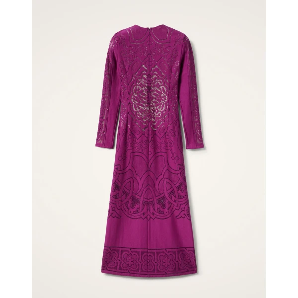La Double J Lacey Swing Dress in Solid Purple, view 6