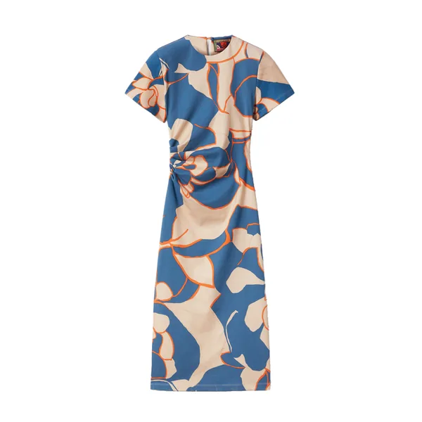 La Double J Lela Dress in Dea Dahlia Blue Petrol
