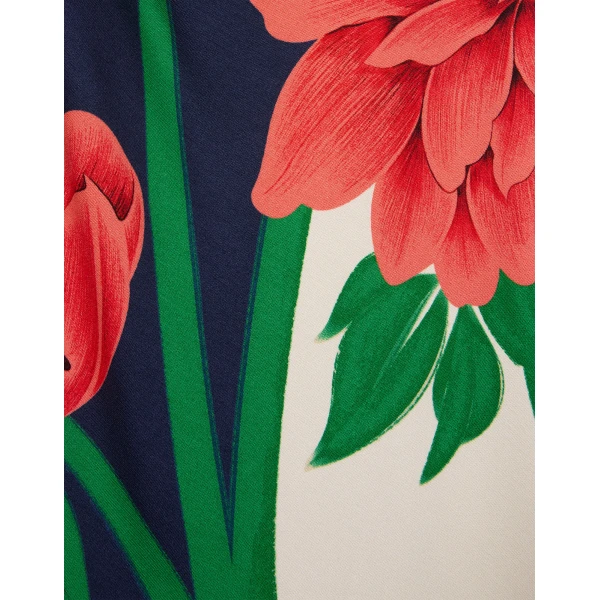 La Double J Lela Dress in Queen Peony Placée Blue, view 6