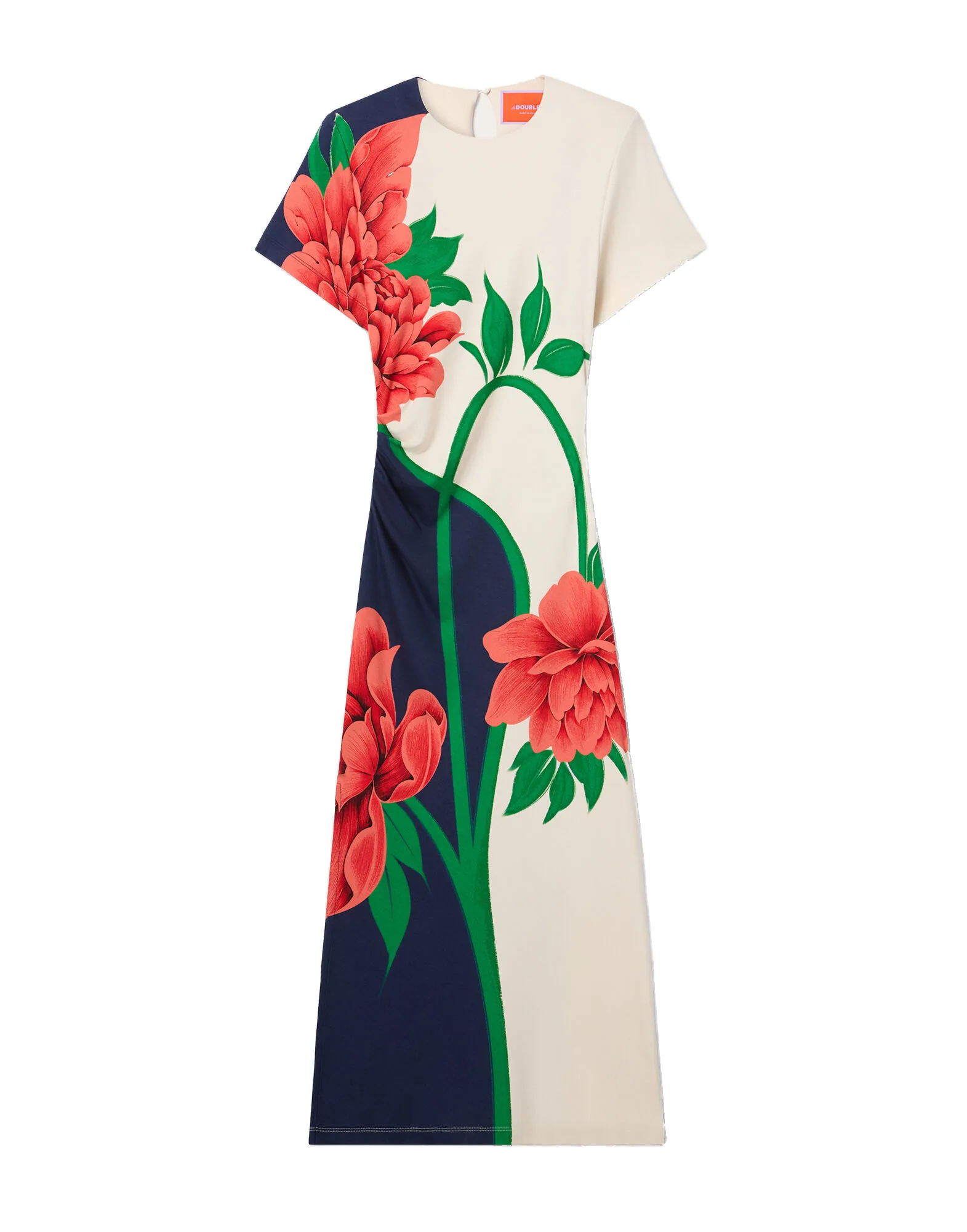 La DoubleJ Lela Dress in Queen Peony Placée Blue - Dresses - Milanese Maximalist Fashion at Luxury Shoes La Double J Lela Dress in Queen Peony Placée Blue