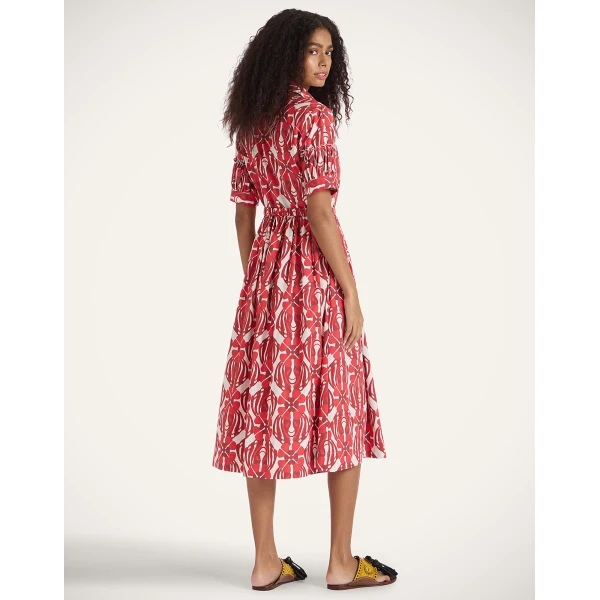 La Double J Libertine Dress in Clover Red, view 3