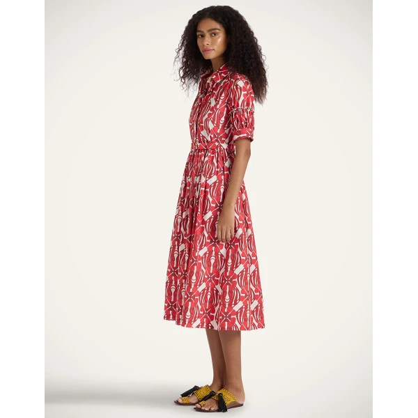 La Double J Libertine Dress in Clover Red, view 4