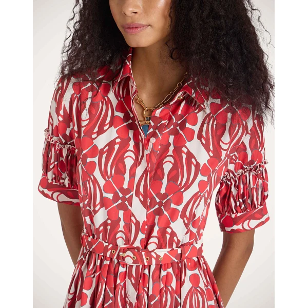 La Double J Libertine Dress in Clover Red, view 5