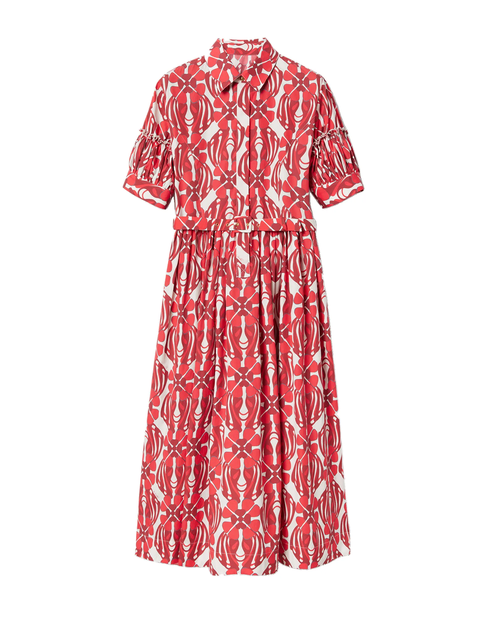 La DoubleJ Libertine Dress in Clover Red - Dresses - Milanese Maximalist Fashion at Luxury Shoes La Double J Libertine Dress in Clover Red