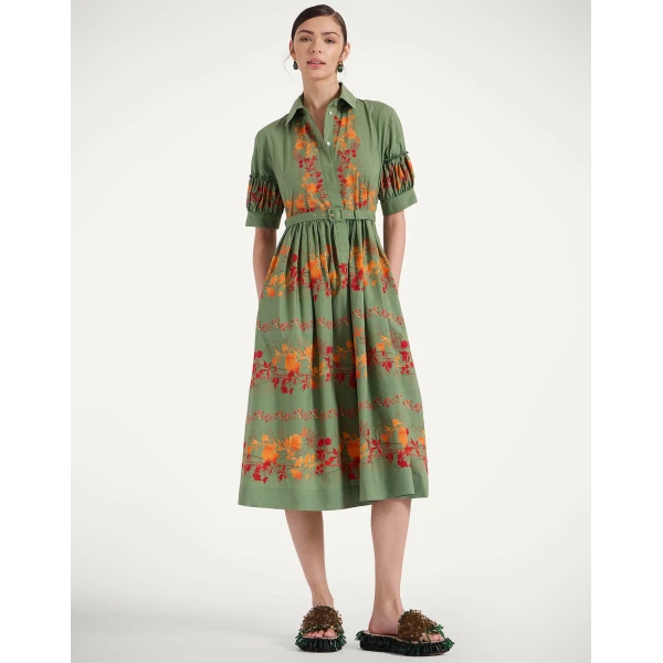La Double J Libertine Dress in Woodland Placée Camouflage, view 2