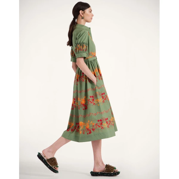 La Double J Libertine Dress in Woodland Placée Camouflage, view 4