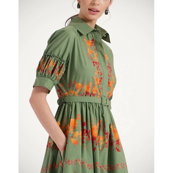 La Double J Libertine Dress in Woodland Placée Camouflage, view 5