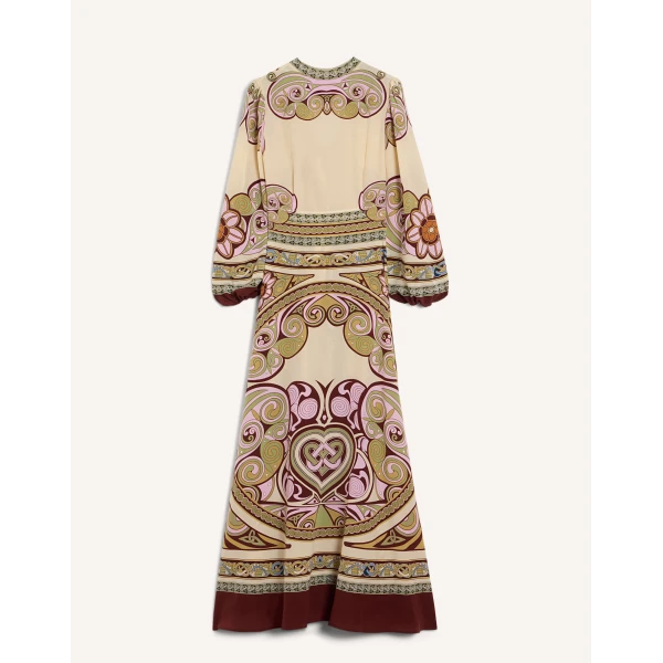 La Double J Long Camerino Dress in Kells Placée Light Green, view 6