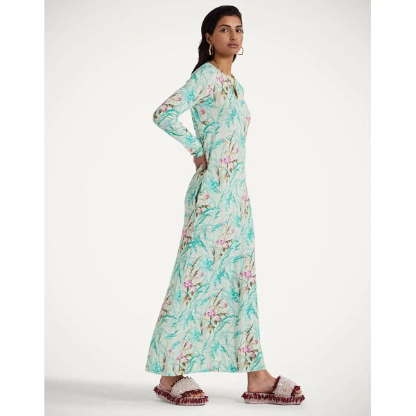 La Double J Long Sleeve Swing Dress in Heath Mint, view 5