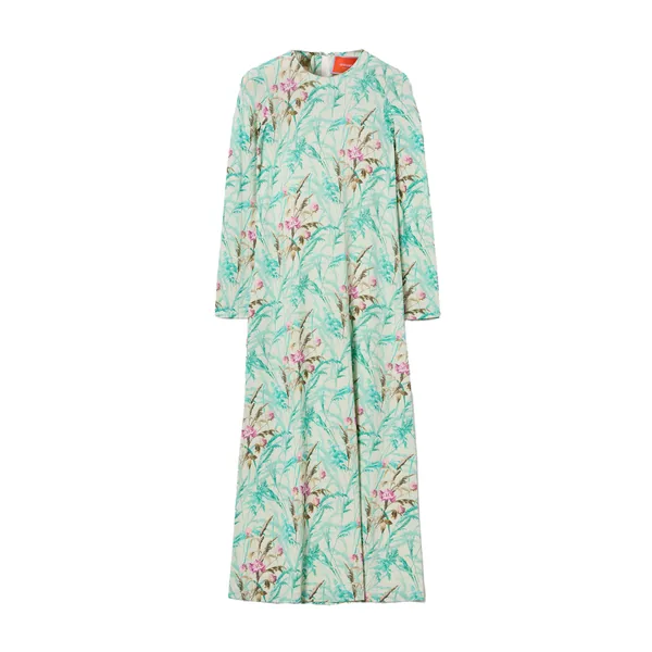 La Double J Long Sleeve Swing Dress in Heath Mint