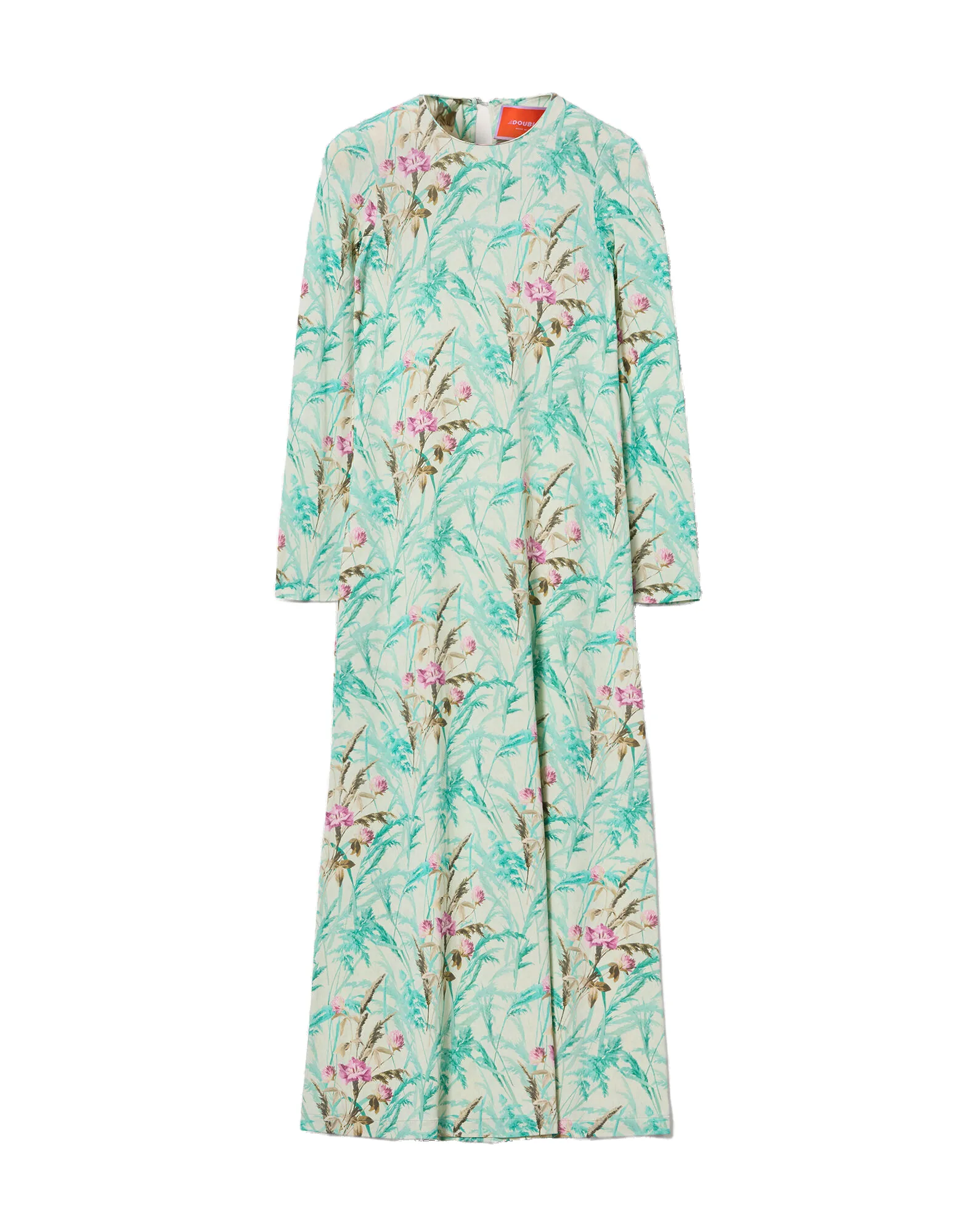 La DoubleJ Long Sleeve Swing Dress in Heath Mint - Dresses - Milanese Maximalist Fashion at Luxury Shoes La Double J Long Sleeve Swing Dress in Heath Mint